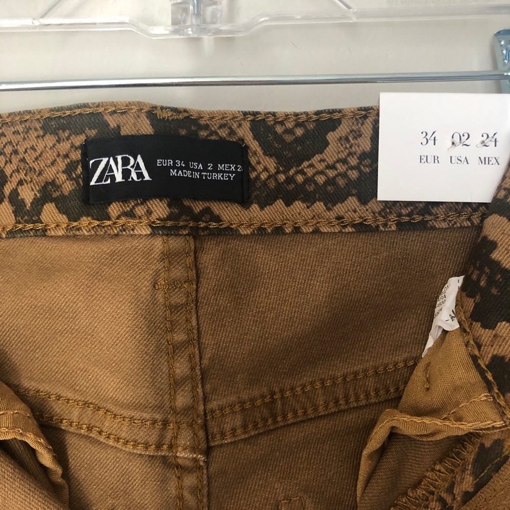 Zara High Rise Snakeskin Skinny Jeans - Picture 7 of 8